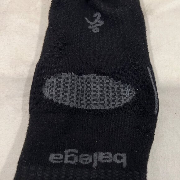 BALEGA short peds white black socks Size L 4 Pair - Picture 4 of 5